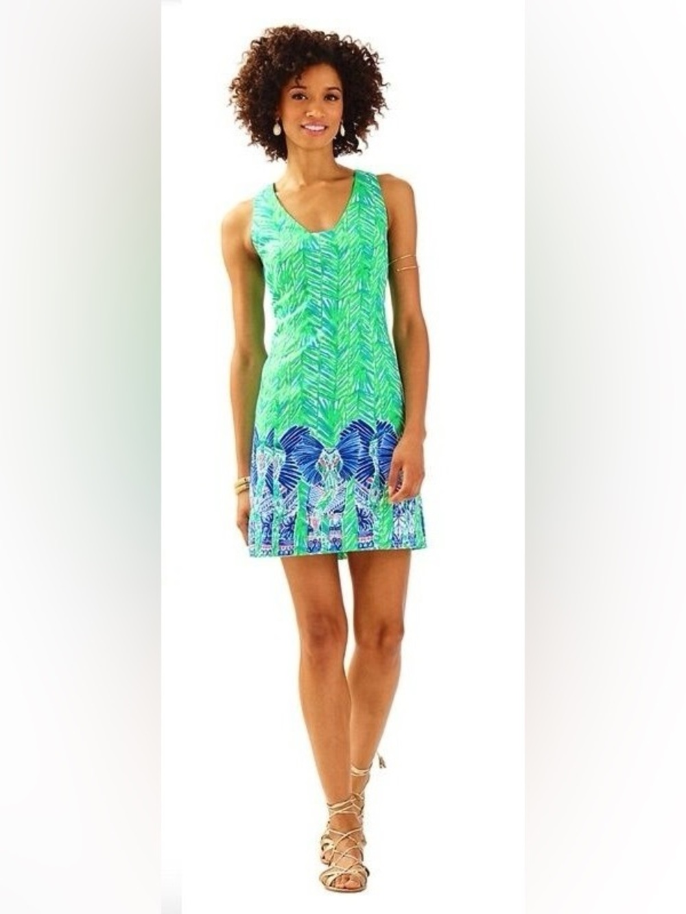 Lilly Pulitzer Women’s Tandie Shift Toucan Costa Verde Dress Sz 2 Elephant Green